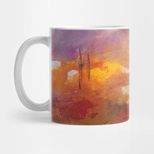 Tuscan landscape with cypresses and hills Mug